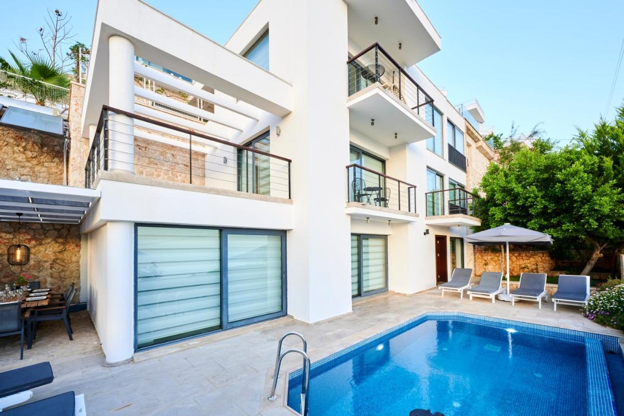 Luxus Villa Skyla Mit 5 Schlafzimmern & Meer-Blick Kaş Ngoại thất bức ảnh
